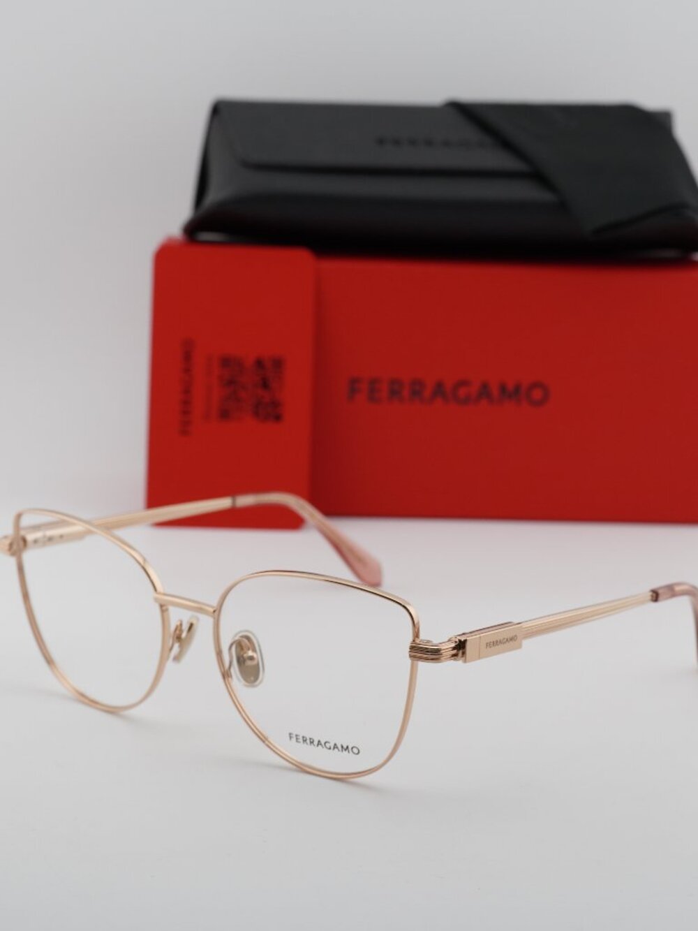 Salvatore Ferragamo SF2240 770 Cat Eye Eyeglasses 56mm – Rose Gold